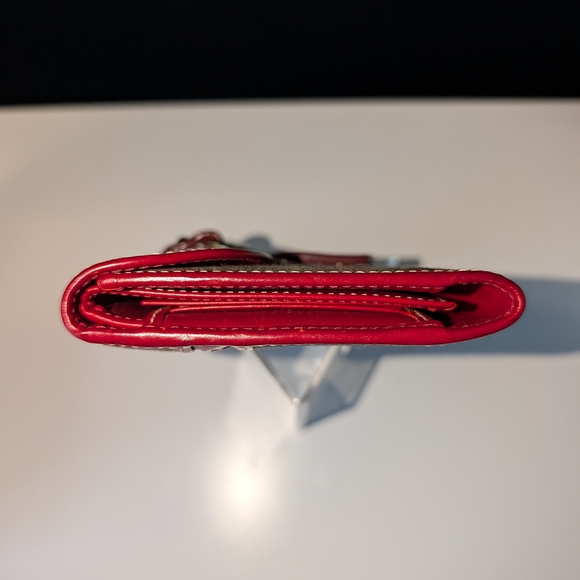 Dooney & Bourke Red and Brown Long Wallet - Picture 5 of 11